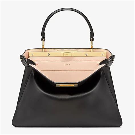 fendi peekaboo black leather|Peekaboo ISeeU Small .